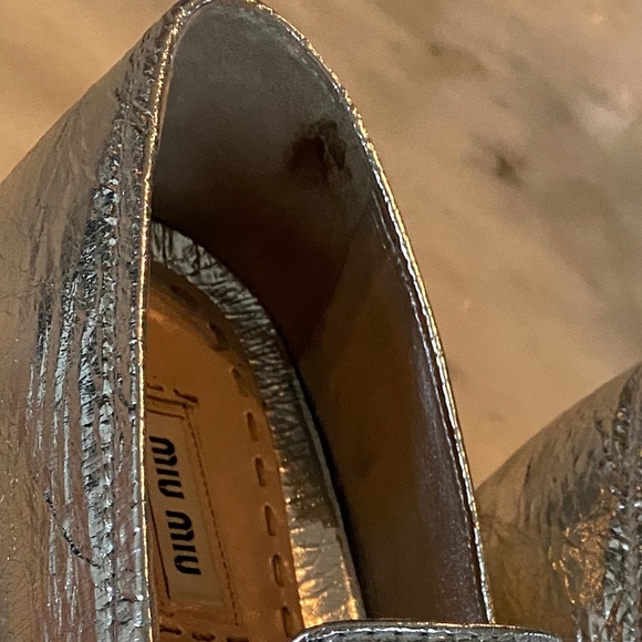 MiuMiu Metallic Platform Sneakers - Picture 8 of 8